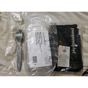 NIP Pampered Chef Make & Take Mason Jar Lunch Set W Fork & Spoon & Insulated Bag